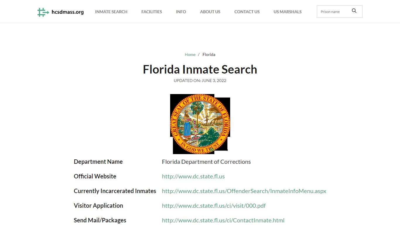 Florida Inmate Search – Florida Department of Corrections Offender Lookup